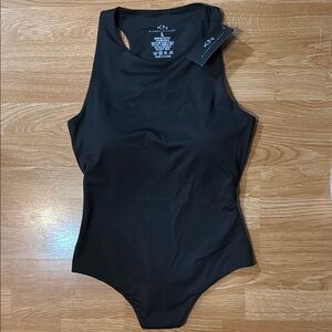 Klassy Network Black Open Back Bodysuit